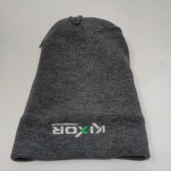Kixor Herbicide Men's Knit Beanie Hat Cap Gray 100% Acrylic Embroidered Logo - Picture 8 of 11